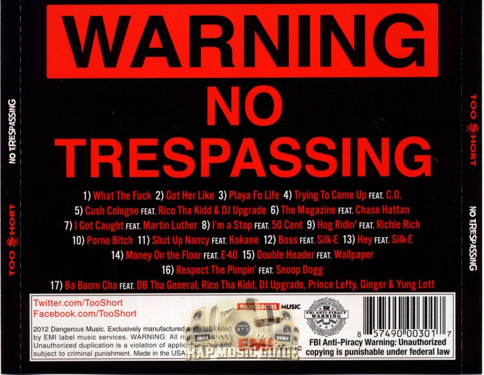 No Trespassing Too Short Zip